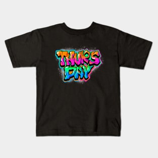 Thursday Typography Lettering Kids T-Shirt